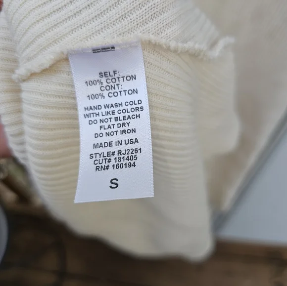 Rib Knit Long Sleeve V Neck Bodycon Midi Dress Beige Size S By Together Anthrop - Picture 9 of 9